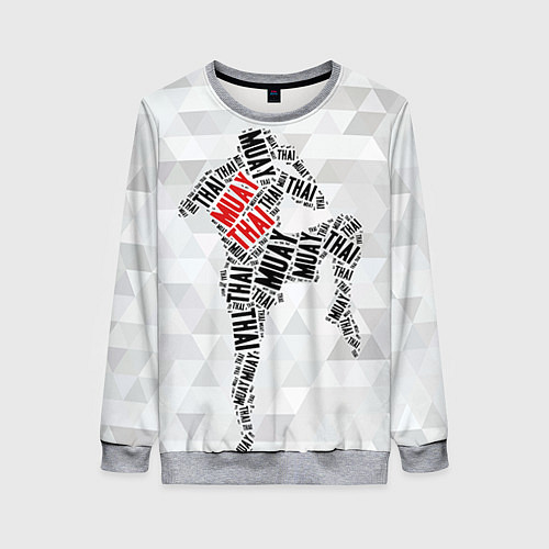Женский свитшот Muay thai Words / 3D-Меланж – фото 1