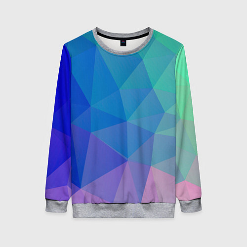Женский свитшот Геометрия / 3D-Меланж – фото 1