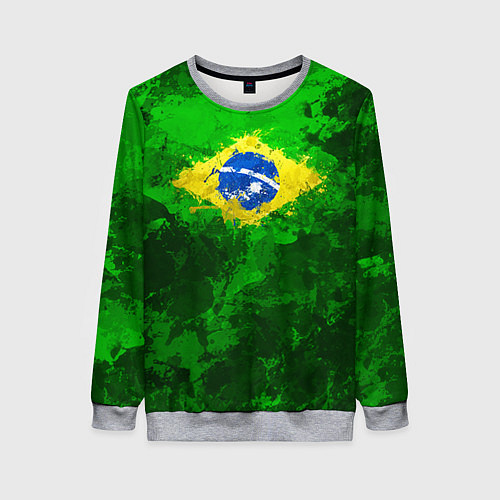 Женский свитшот Бразилия / 3D-Меланж – фото 1