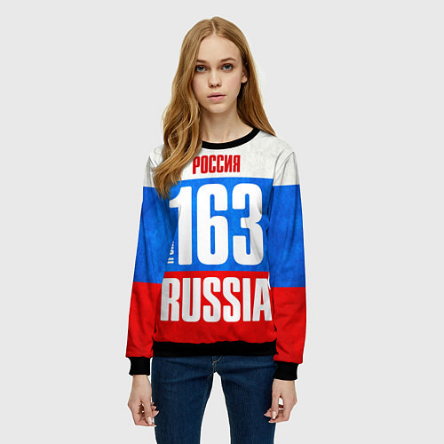 Женский свитшот Russia: from 163 / 3D-Черный – фото 3