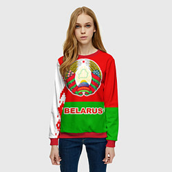 Свитшот женский Belarus Patriot, цвет: 3D-красный — фото 2