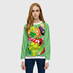 Свитшот женский Правильное питание, цвет: 3D-белый — фото 2