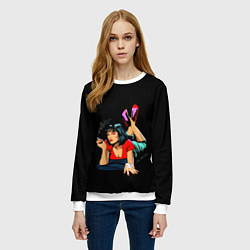 Свитшот женский Pulp Fiction: Mia Wallace, цвет: 3D-белый — фото 2