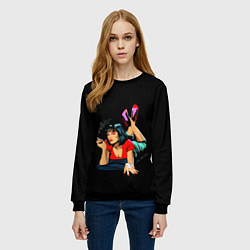 Свитшот женский Pulp Fiction: Mia Wallace, цвет: 3D-черный — фото 2