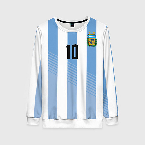 Женский свитшот Месси - сборная Аргентины / 3D-Белый – фото 1