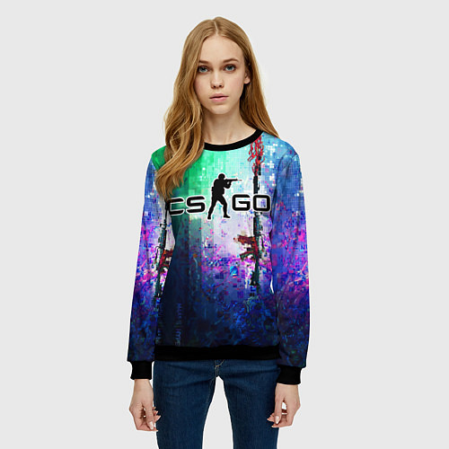 Женский свитшот Counter-Strike - Global Offensive / 3D-Черный – фото 3