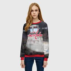 Свитшот женский Washington Capitals, цвет: 3D-красный — фото 2