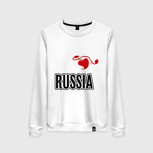 Женский свитшот Russia Leaf / Белый – фото 1