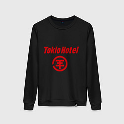 Свитшот хлопковый женский Tokio Hotel, цвет: черный
