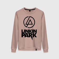 Свитшот хлопковый женский Linkin Park, цвет: пыльно-розовый