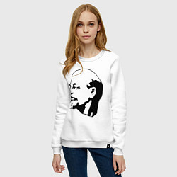 Свитшот хлопковый женский Ленин: скульптура, цвет: белый — фото 2