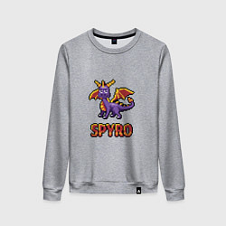 Свитшот хлопковый женский Spyro: 8 bit, цвет: меланж