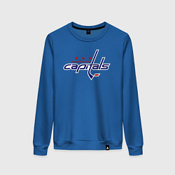 Свитшот хлопковый женский Washington Capitals, цвет: синий