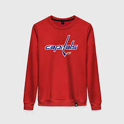 Свитшот хлопковый женский Washington Capitals, цвет: красный