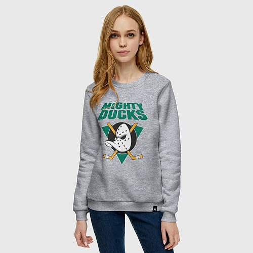 Женский свитшот Anaheim Mighty Ducks / Меланж – фото 3