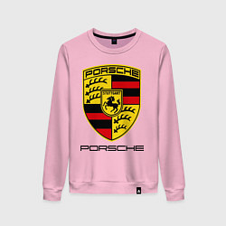 Свитшот хлопковый женский Porsche Stuttgart, цвет: светло-розовый