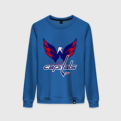 Свитшот хлопковый женский Washington Capitals: Ovechkin, цвет: синий