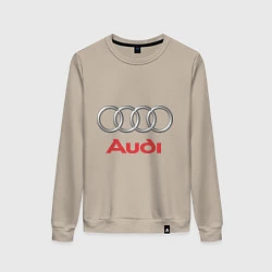 Свитшот хлопковый женский Audi, цвет: миндальный