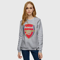 Свитшот хлопковый женский Arsenal FC, цвет: меланж — фото 2
