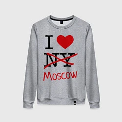 Женский свитшот I love Moscow