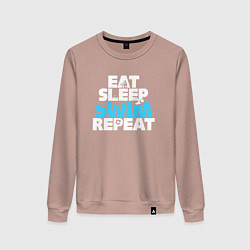 Женский свитшот Eat sleep swim repeat
