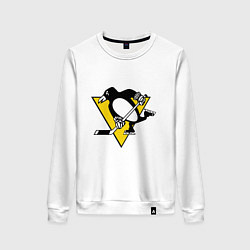 Свитшот хлопковый женский Pittsburgh Penguins, цвет: белый