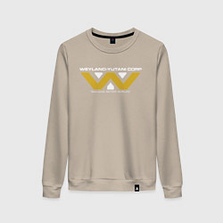 Свитшот хлопковый женский Weyland-Yutani, цвет: миндальный