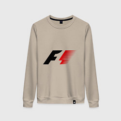 Свитшот хлопковый женский Formula 1, цвет: миндальный