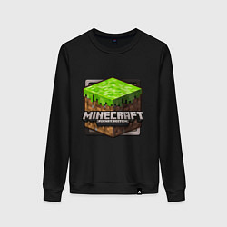 Свитшот хлопковый женский Minecraft: Pocket Edition, цвет: черный