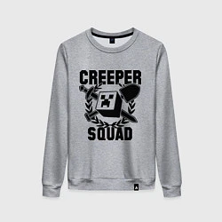 Свитшот хлопковый женский Creeper Squad, цвет: меланж