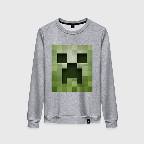 Женский свитшот Мinecraft creeper / Меланж – фото 1