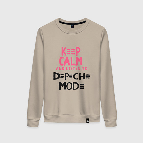 Женский свитшот Keep Calm & Listen Depeche Mode / Миндальный – фото 1