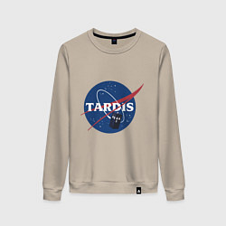 Свитшот хлопковый женский Tardis NASA, цвет: миндальный