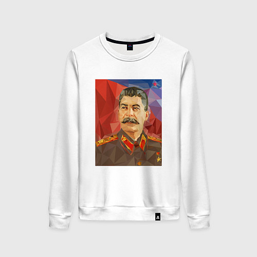 Женский свитшот Сталин: полигоны / Белый – фото 1