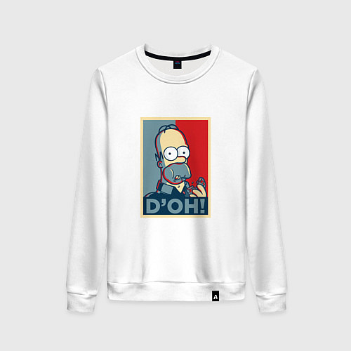 Женский свитшот D'oh Poster / Белый – фото 1