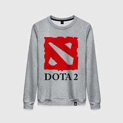 Свитшот хлопковый женский Dota 2: Logo, цвет: меланж