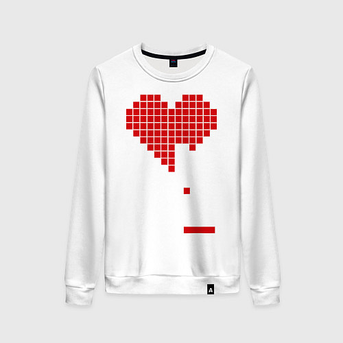 Женский свитшот Heart tetris / Белый – фото 1