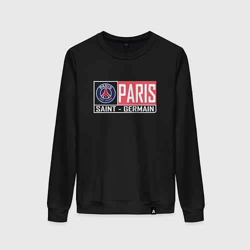 Женский свитшот Paris Saint-Germain - New collections / Черный – фото 1