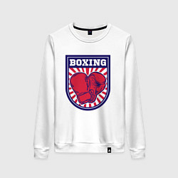 Свитшот хлопковый женский Boxing Country, цвет: белый