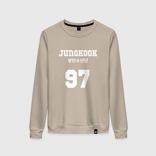 Женский свитшот Jungkook 97 / Миндальный – фото 1