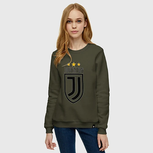 Женский свитшот Juventus FC: 3 stars / Хаки – фото 3