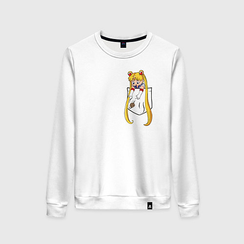 Женский свитшот Little Pocket Moon / Белый – фото 1