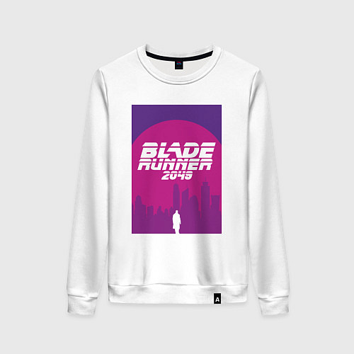 Женский свитшот Blade Runner 2049: Purple / Белый – фото 1