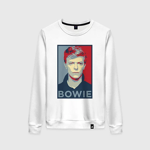 Женский свитшот Bowie Poster / Белый – фото 1