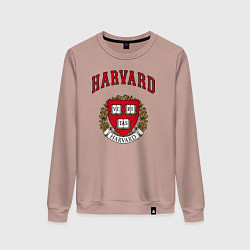 Свитшот хлопковый женский Harvard university, цвет: пыльно-розовый