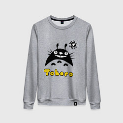 Свитшот хлопковый женский Totoro тоторо, цвет: меланж
