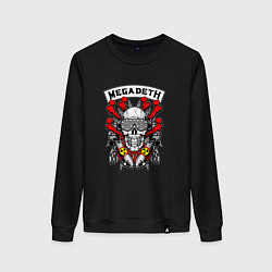 Свитшот хлопковый женский Megadeth Rocker, цвет: черный