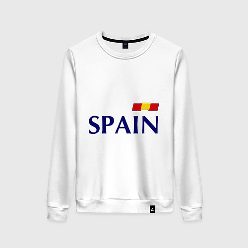 Женский свитшот Сборная Испании: 9 номер / Белый – фото 1