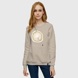Свитшот хлопковый женский Пелемень, цвет: миндальный — фото 2