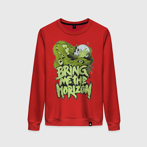 Женский свитшот Bring Me The Horizon: Green Girl / Красный – фото 1